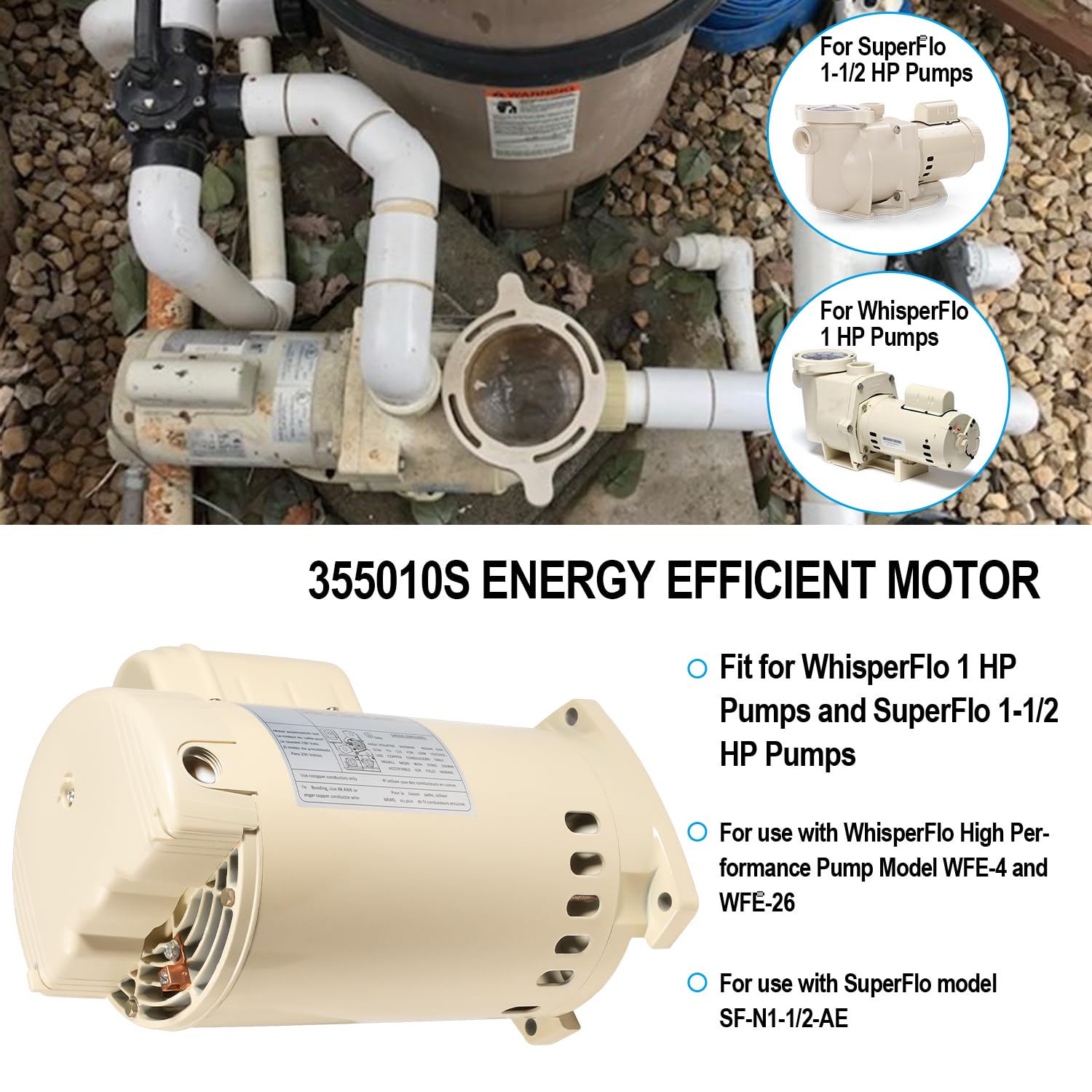 ころぺた Amazon.com: Century 3/4 HP Square Flange Pool Pump Motor
