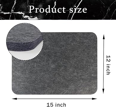 15x12 inch Wool Pressing Mat - Wool from New Zealand Ironing Mat Pad Blanket for Quilter, Sewing, Quilting Supplies & Notions (Dark Grey)