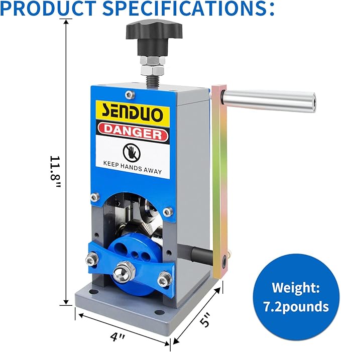 Pelacables Manual SENDUO 0.06-1.57in para Taladro Reciclaje Cobre miniatura 2