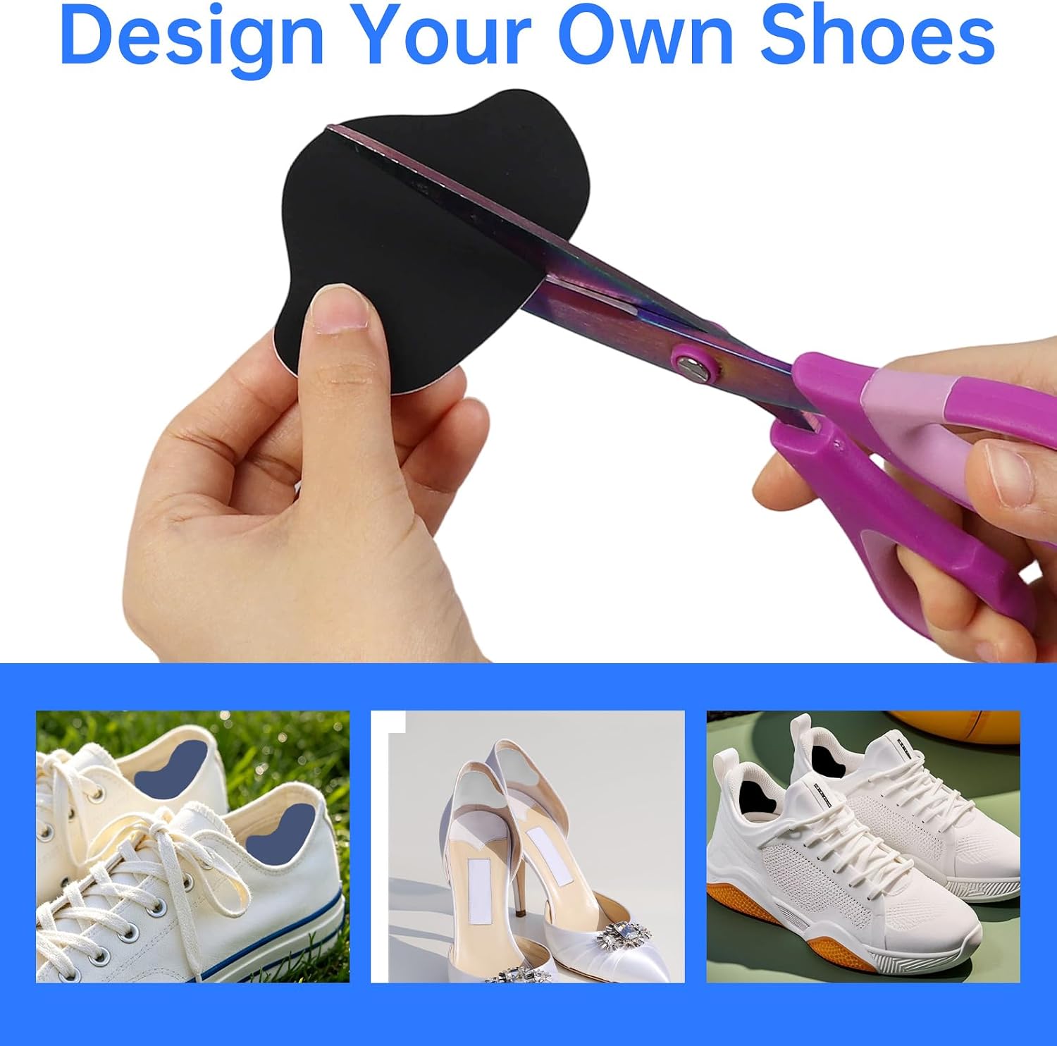 16 Pcs Shoe Heel Repair Patches 8 Pairs Self-Adhesive Shoe Patches for Holes Fix for Heel Wear and Toe Damage Repair Pads for Sneakers Mesh Shoes Leather Shoes High Heels