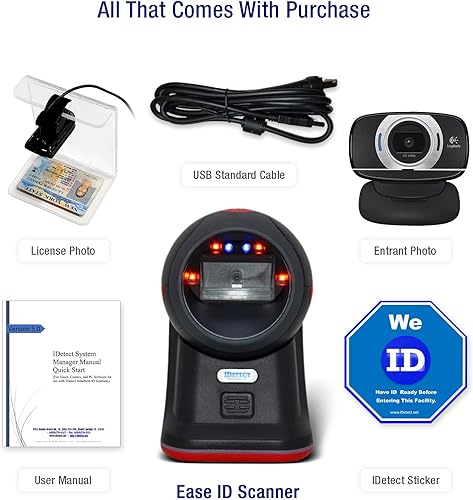 Vista 13 de IDetect Escáner de identificación - Escáner de verificación de edad para bares y discotecas - Lector de licencias de conducir y tarjetas