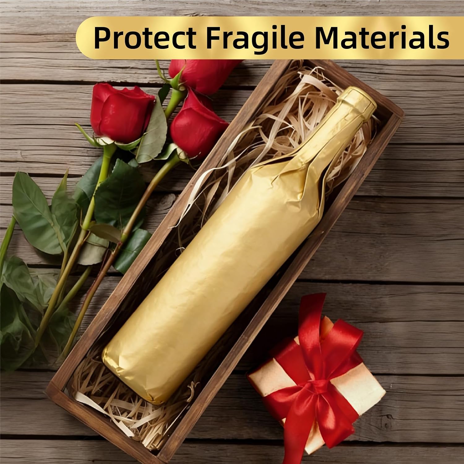 200 Sheets Gold Tissue Paper 14 x 20 Inches, Tissue Paper for Gift Bags, Gift Tissue Paper Bulk for Art, DIY Crafts, Packaging, Storage, Weddings, Birthday, Valentine's Day, Baby Shower (Gold, 200P)