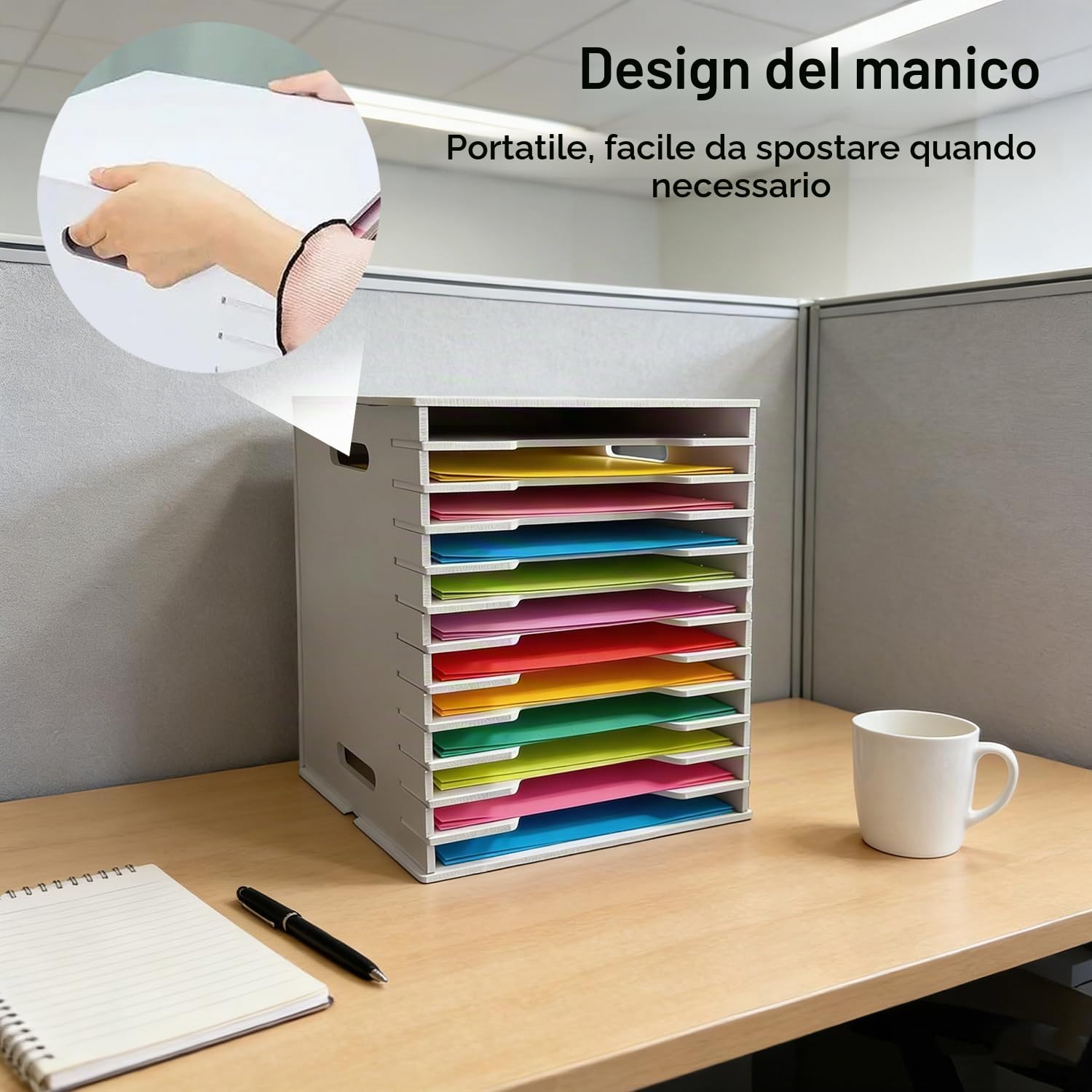 Organizzatore Di Carta Per Scrapbooking,Scaffale Per l'Organizzazione Dei Documenti,Regolabil,Adatto Per Formati Carta Fino a a4,Per Ufficio,Scrapbooking