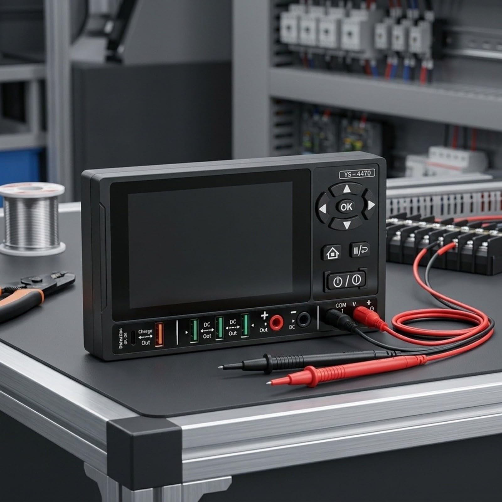YS-4470 Multimetro digitale con funzione amperometro, True RMS, misurazione della corrente da 10 A, precisione ± 0,5%, retroilluminazione LCD, spegnimento automatico, per riparazione elettronica e