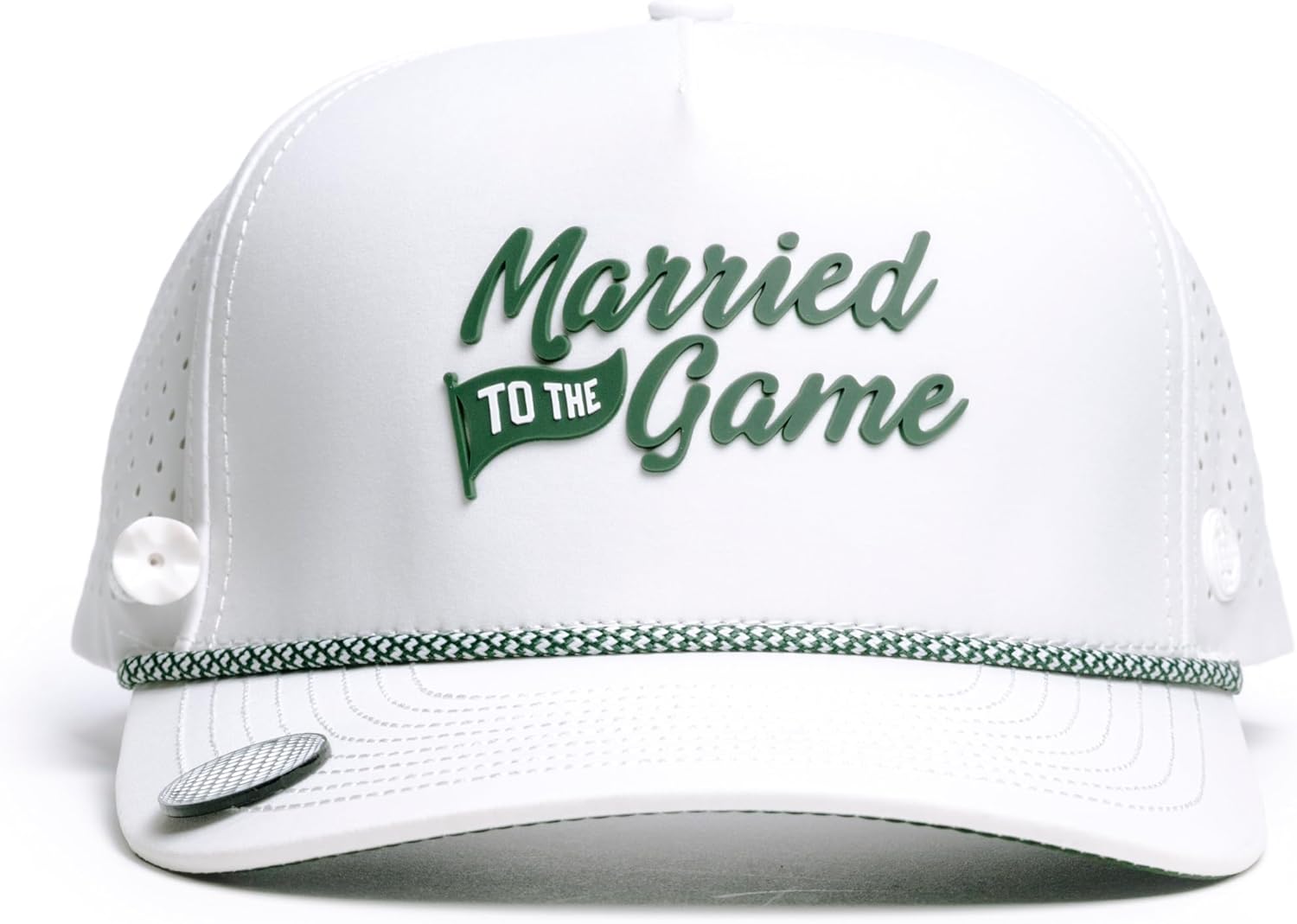 BRIMZ Golf Performance Hat - Tee Holder & Magnetic Brim - Breathable Sweat & Water Resistant Golfing Snapback Cap
