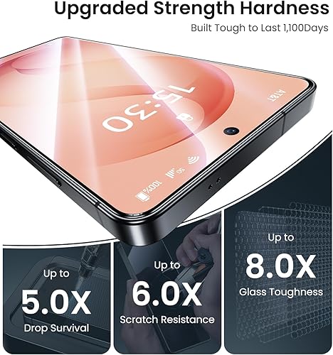 Vista 3 de Uyiton UnBreak-Glass - Protector de pantalla para Samsung Galaxy S26 Ultra, soporte ultrasónico de huellas dactilares, marco de alineación