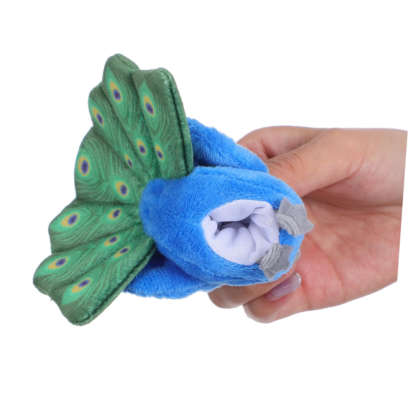 VICASKY Marionnette à Doigt Mini Paon Peluche pour Garçon et Filles, Taille Petite, Accessoire de Marionnette Animale Interactive, Jouet Éducatif pour Tout-Petits et Contes, pour Voyages,