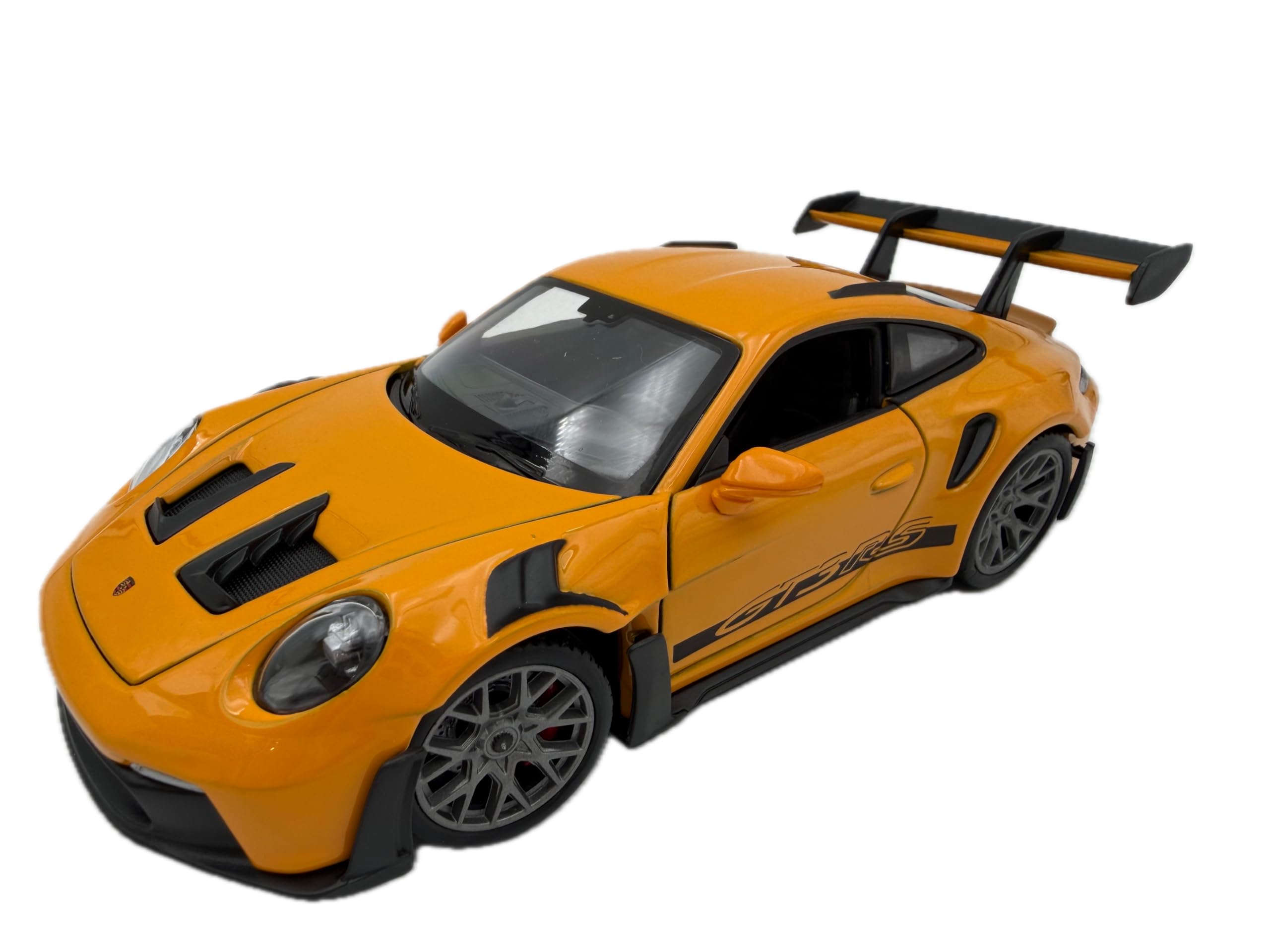 Porsche 911 (992) GT3 RS Modellauto 1:24, gelb - Detailgetreues Sammlermodell I GT Marketing I Miniatur Fahrzeug (Museum Edition)