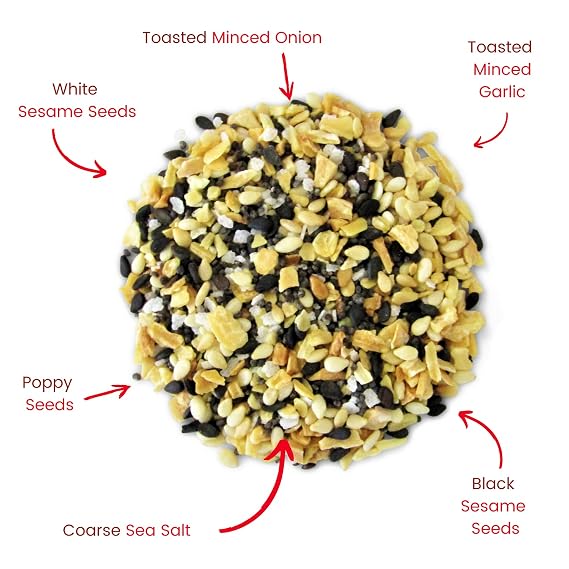 Everything Bagel Seasoning Blend by It's Delish, 5 Lbs Bulk Bag Premium All Natural Bagel Spice Seasoning Mix With Sea Salt for Bagels, Buns, Bread, Salad Topping Seasonings for Food - USA Made, Keto, Vegan, Kosher