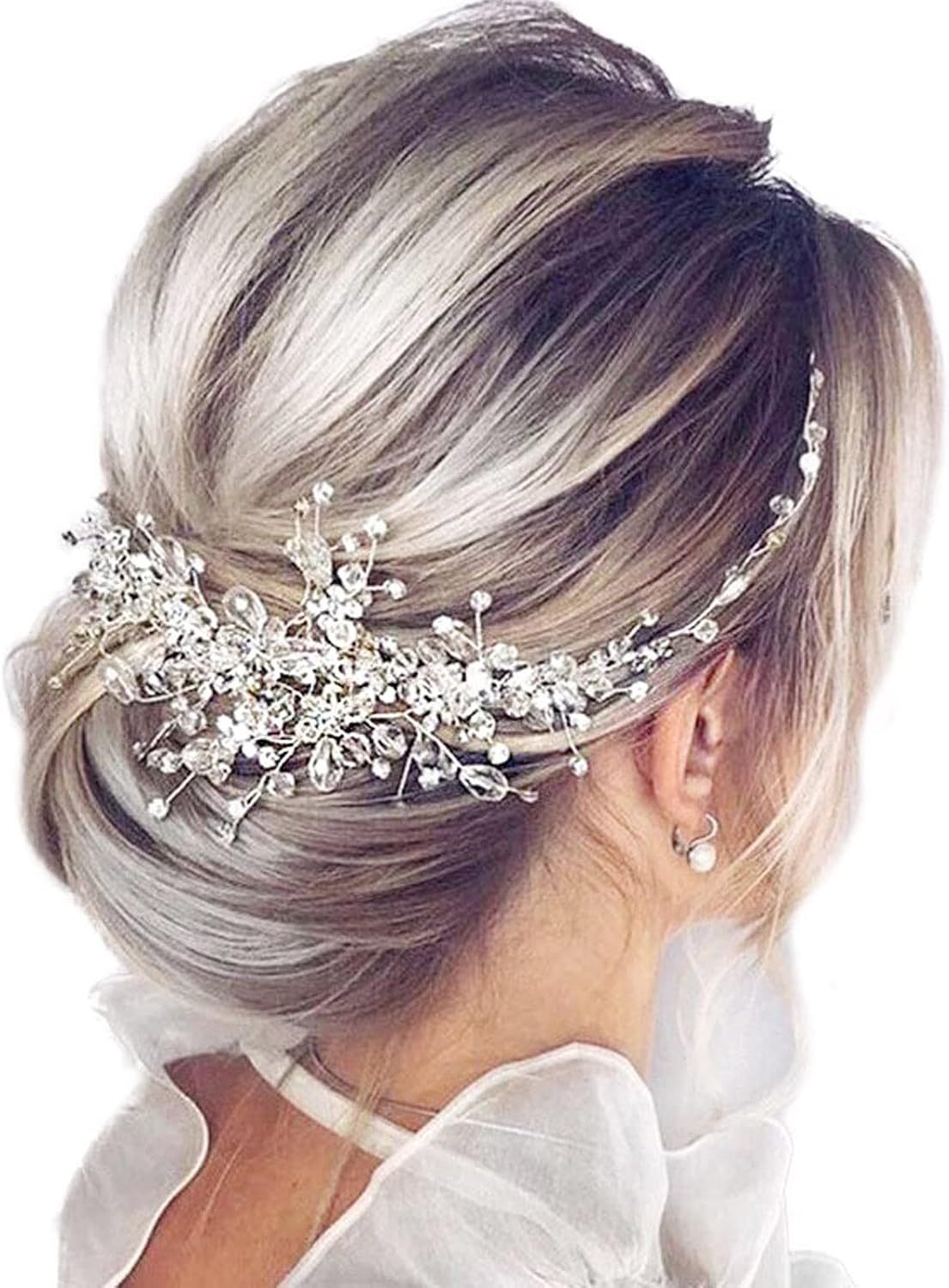ZARSIO Crystal Headband Bride Wedding Hair Piece Vine Wedding Headpiece Hair Accessories Leaf Hair Jewelry Bead Headpiece ZARSIO Crystal Headband Bride Wedding Hair Piece Vine Wedding Headpiece Hair Accessories Leaf Hair Jewelry Bead Headpiece