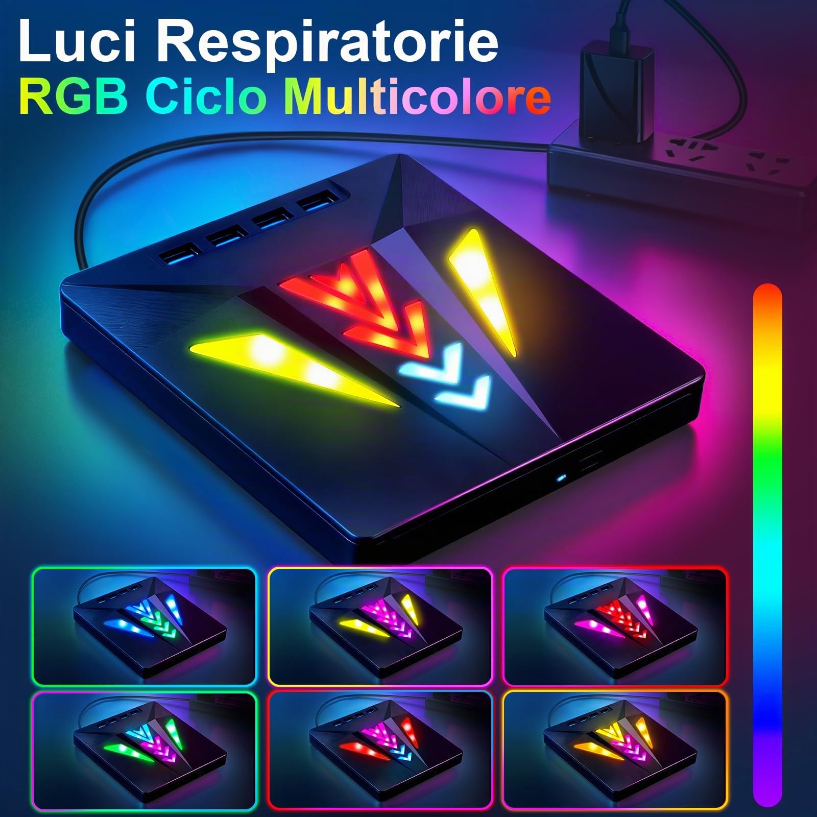 Lettore CD/DVD Esterno per PC Portatile, Masterizzatore DVD Esterno Unità Esterna CD/DVD Velocità 5 Gbps 4 Porte USB 3.0 -/+RW/ROM per Windows 11/10/8/7/XP/Vista, Linux, MacOS, Laptop, Desktop