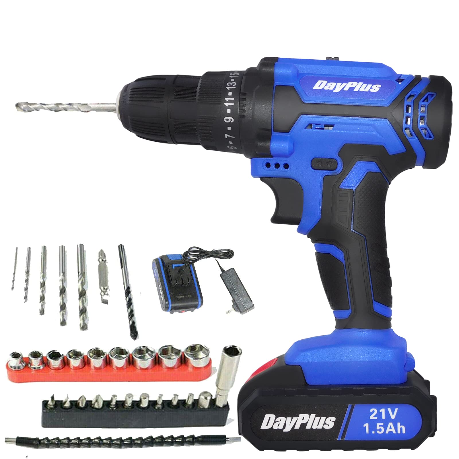 Avvitatore A Batteria 21V FAHEFANA - Trapano A Percussione Con 2 Batterie, 45Nm, 29 Accessori - Foto 6