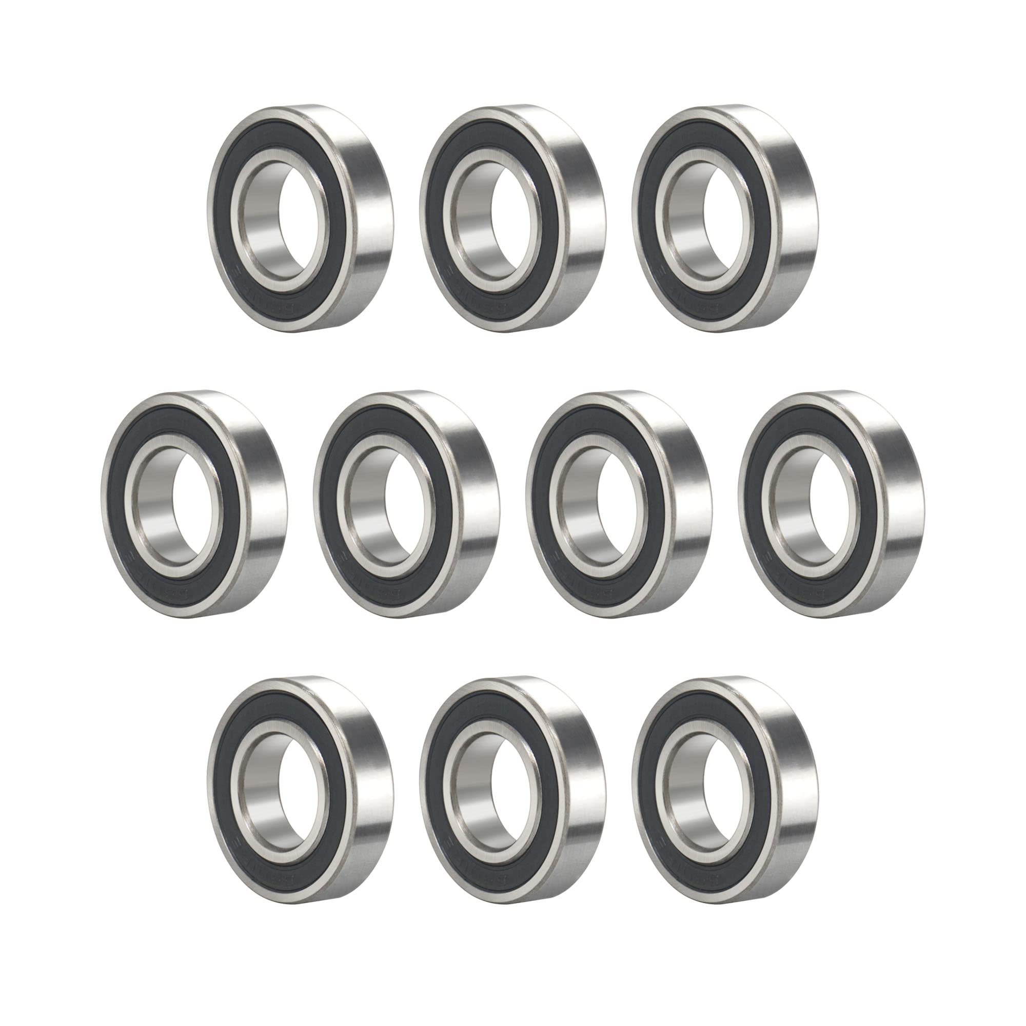 FOCMKEAS 6905-2RS 10 PCS Deep Groove Ball Bearing 25×42×9mm Double Black Rubber Sealed Ball Bearing Chrome Steel P0 Z2 Bearing for Industrial Machine,