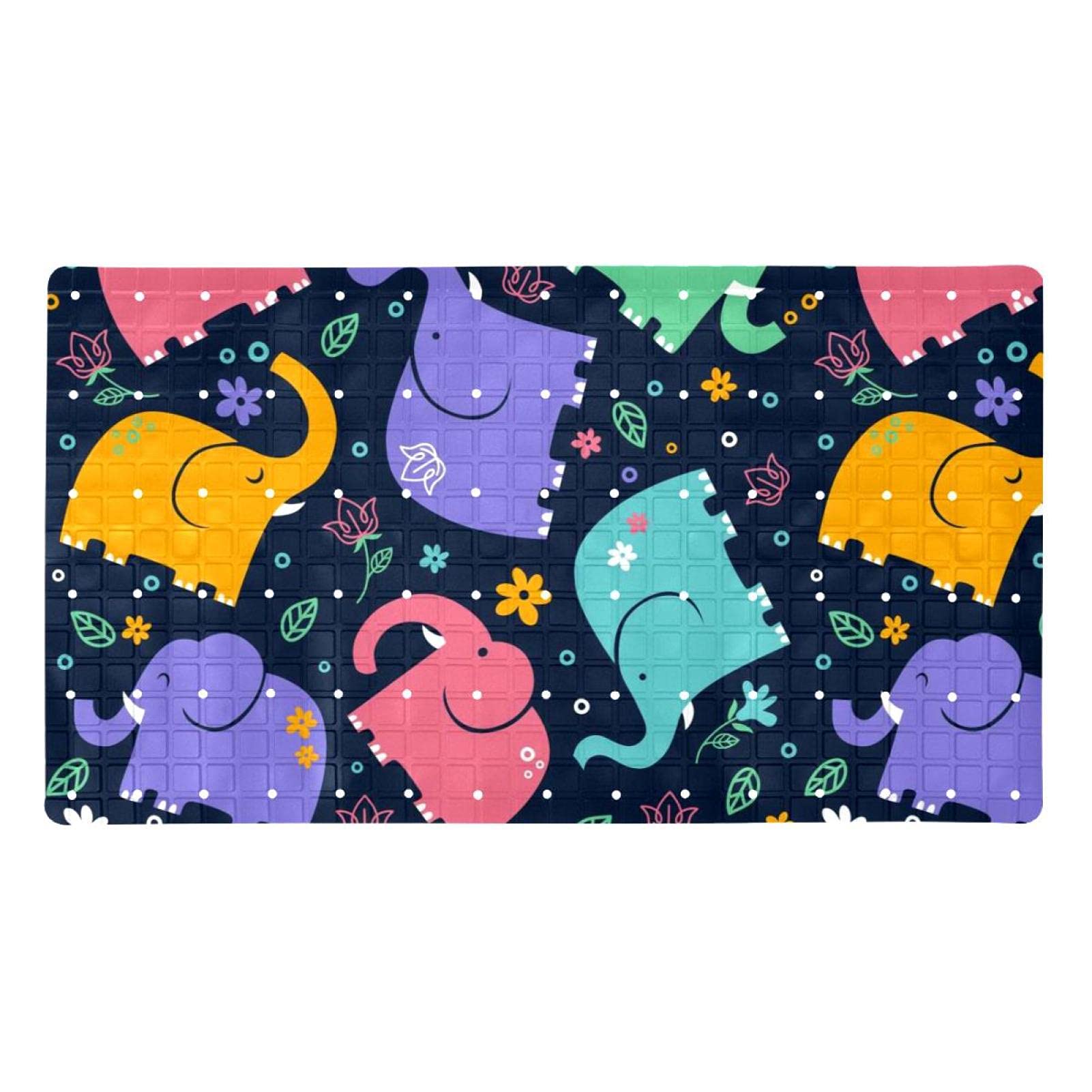 Tapis de bain antidérapant éléphants pour enfants et seniors