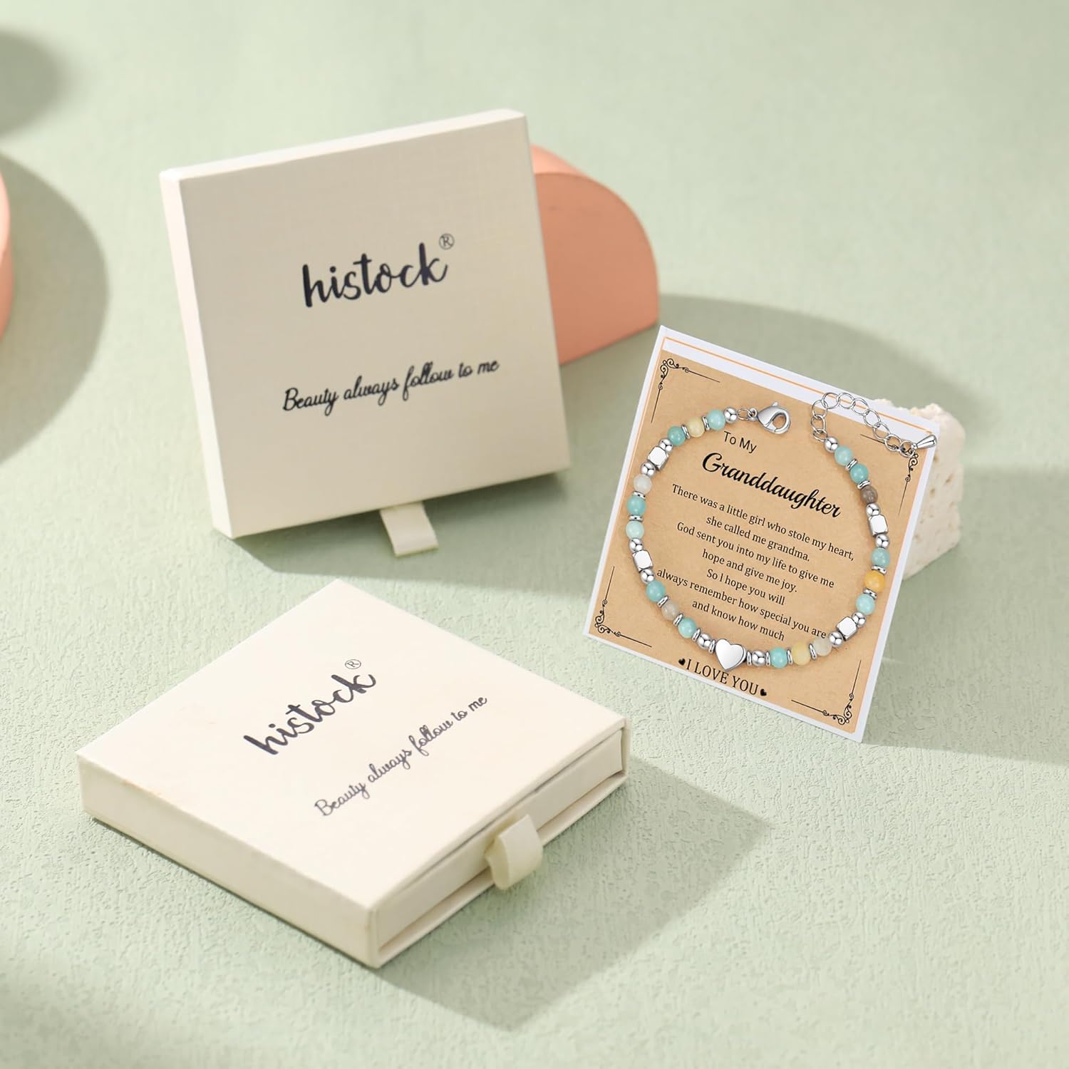 Daughter Gifts from Mom Bracelet, Granddaughter Gifts from Grandma Bonus Mom Gift Nature Stone Bead Bracelet Jewelry Birthday Gift Sister Easter Stocking Stuffers for Teens Women - Image 6