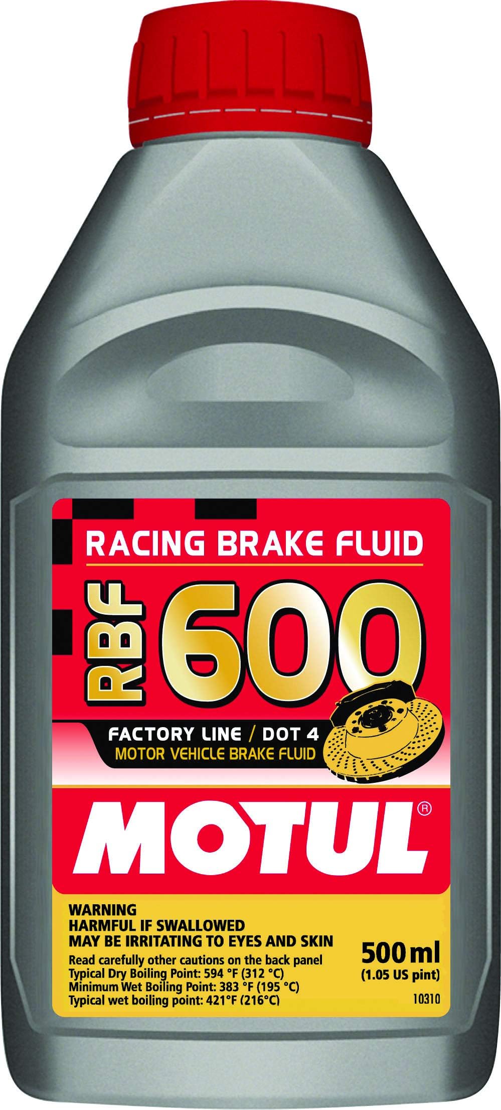 RBF 600 Brake Fluid DOT 4 – Racing & High Performance 100% Synthetic Brake Fluid for Cars & Motorcycles, Track Day, Street & Performance Applications 500ml
