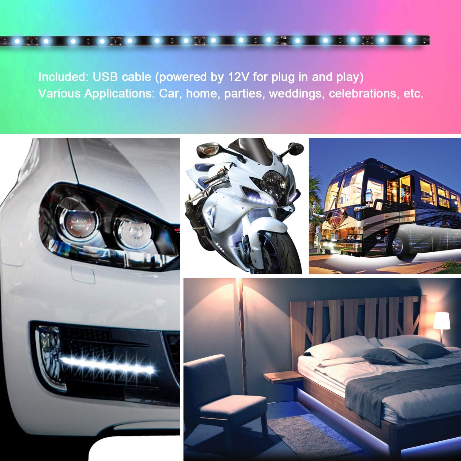 Prоduсt Dеаl Pilot Automotive (CZ-3053M) 7-Color 8-Piece LED Flex Underbody Kit