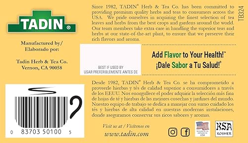 Vista 8 de Tadin Herb & Tea Co. Té herbal de Moringa, sin cafeína, 24 bolsitas de té, Paquete de 6