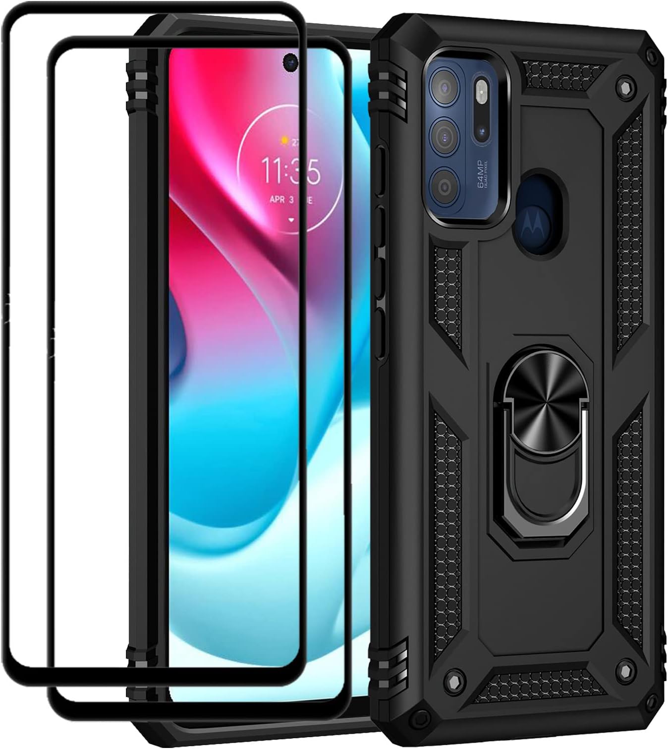 RanTuo Cover per Motorola Moto G60 Etui Custodia, con Slot