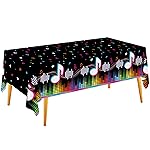 Gatherfun Music Party Disposable Tablecloth, Plastic Table Cover for Music Themed Birthday Party, 3 PCS, 54x108