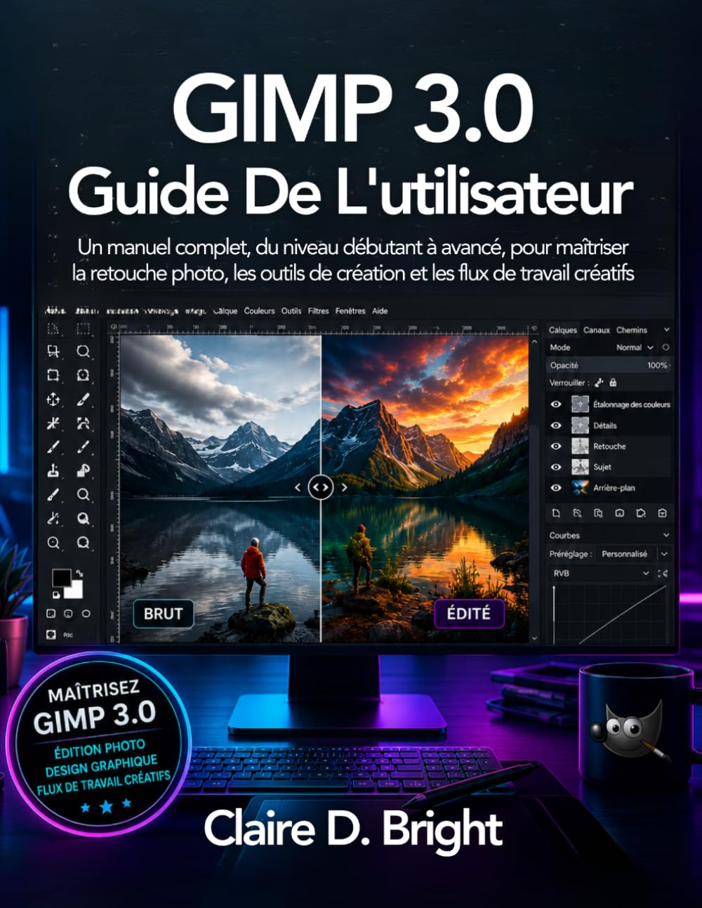 GIMP 3.0 Guide de l'utilisateur: Un manuel complet, du niveau débutant à avancé, pour maîtriser la retouche photo, les outils de création et les flux de travail créatifs