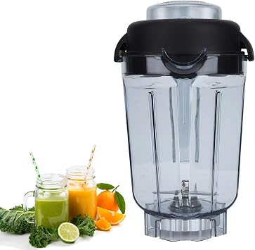 Vitamix Blender Container, Clear Food Blender Container with Blade Lid Replacement Accessories, Fits 32oz Containers