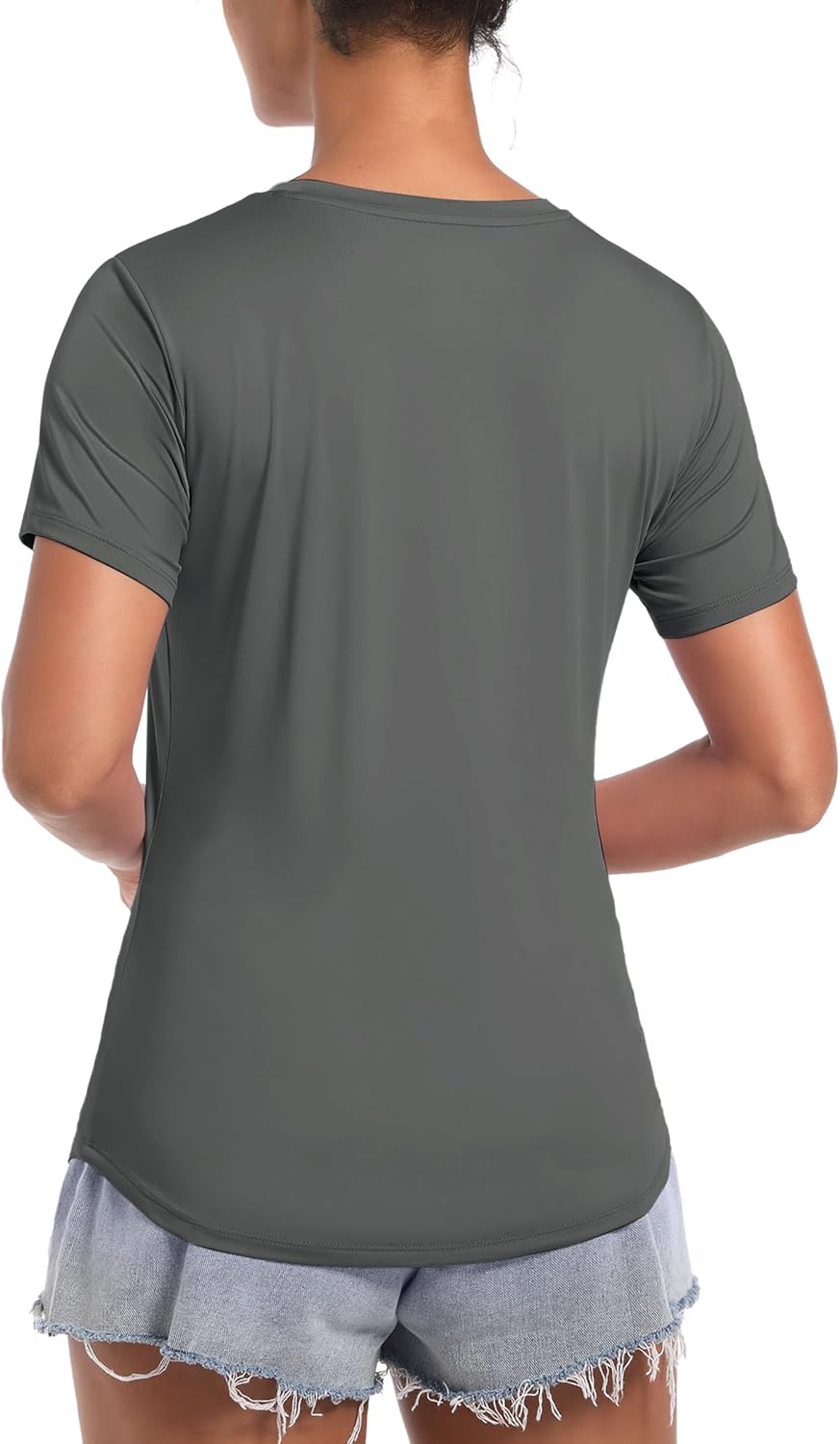 TACVASEN Womens Workout Shirt Short Sleeve UPF 80+ Sun Protection Shirts Moisture Wicking Tops - Image 2