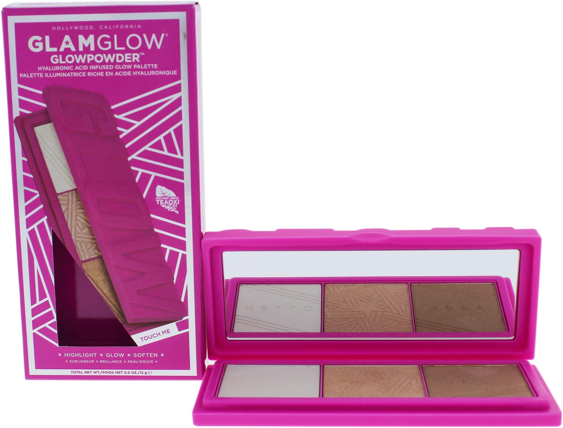 GlamglowGlowpowder Hyaluronic Acid Infused Glow Palette By Glamglow for Women - 0.5 Oz Highlighter, 0.5 Oz