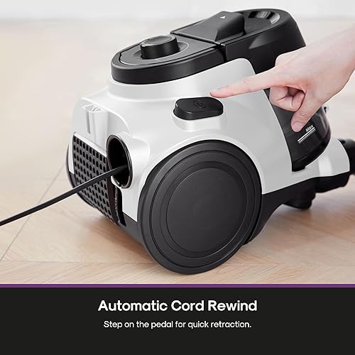 Miniatura 5 de Eureka Aspirador de recipiente sin bolsa, aspiradora de alta potencia de 1100 W para alfombras y suelos duros, tubo de extensión de filtro HEPA 2 en