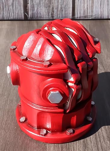 Miniatura 7 de Ebros Gift 911 - Portavasos de emergencia para boca de incendios con 4 posavasos con emblema de departamento de bomberos de 4 pulgadas de alto para