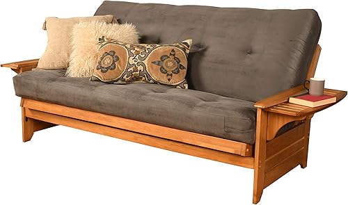 Miniatura 18 de Kodiak Furniture Futón Phoenix de tamaño completo con acabado de nuez, silla Oregon Trail Sillín Oregon Trail,Marco solamente/sin