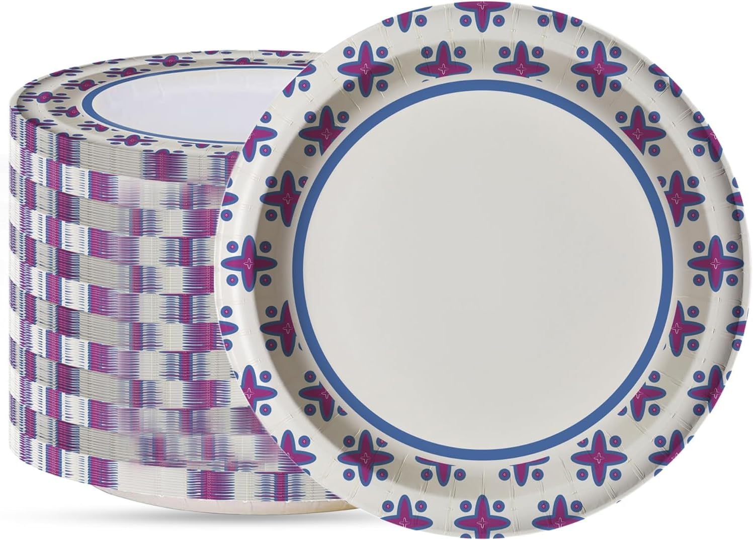 Paper Plates 10 Inch Bulk - 150 Count, Superior Heavy Duty Paper Plates 10 Inch for All Occasions, Microwavable & Stronger Than Other Brands - Ideal for Parties & Outdoors