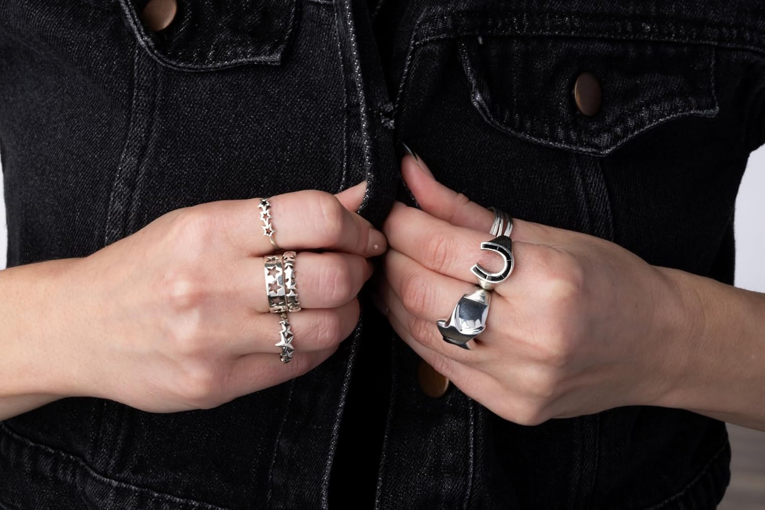 Pierced Owl 925 Sterling Silver Polished Star Ring