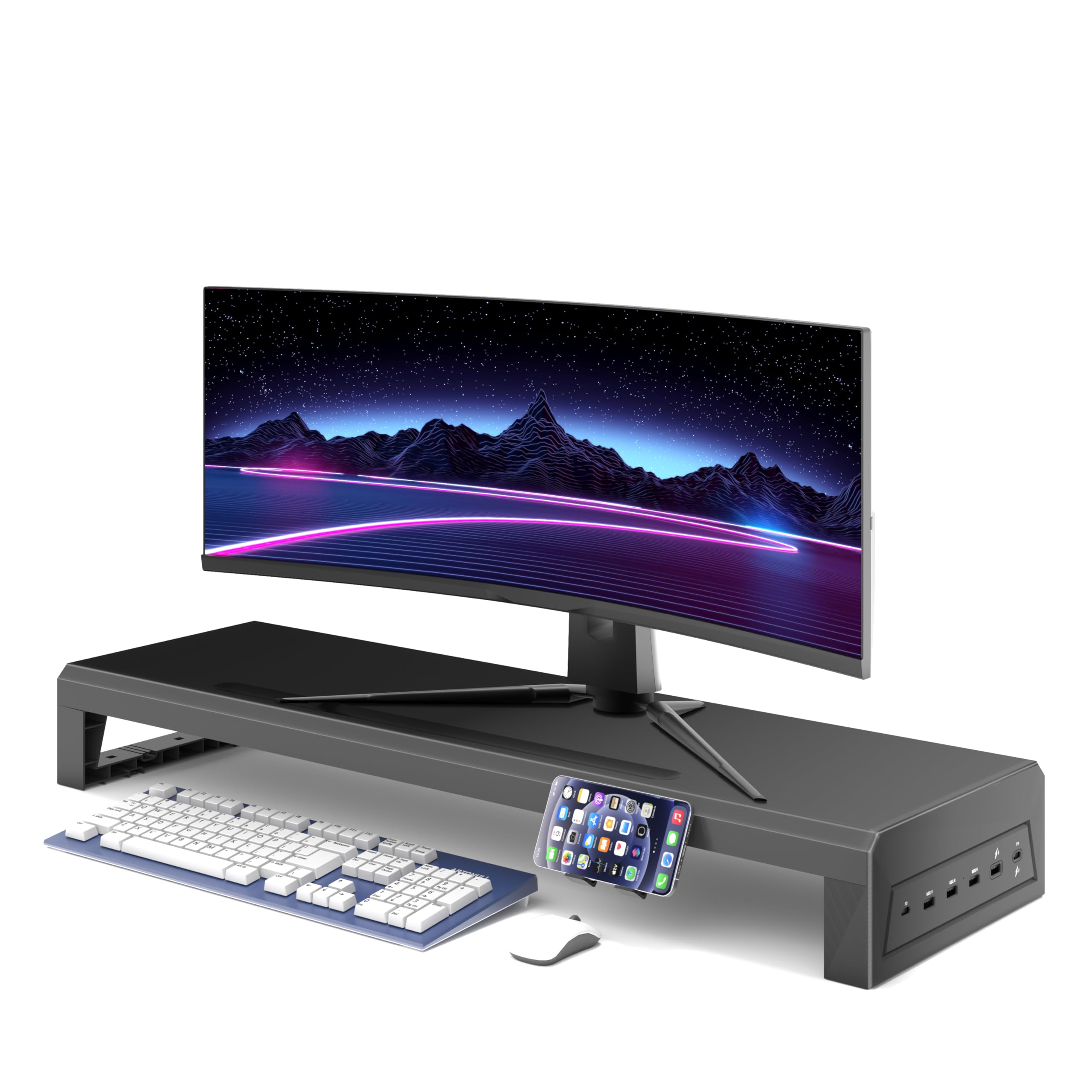 Rehausseur de moniteur 70cm pour un bureau ordonné et bien-être en télétravail