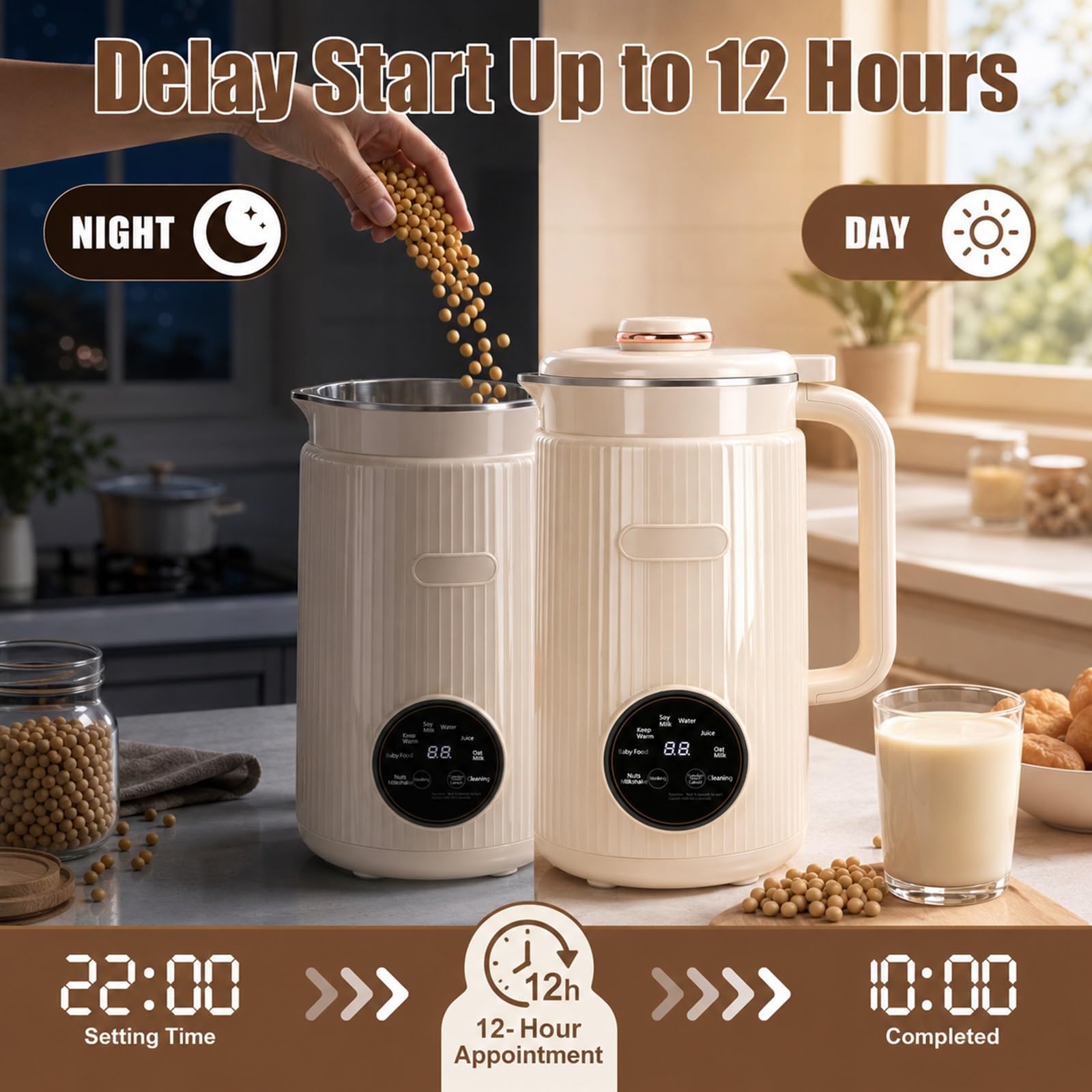 Máquina Automática para Hacer Leche de Almendras y Leche Vegetal Casera