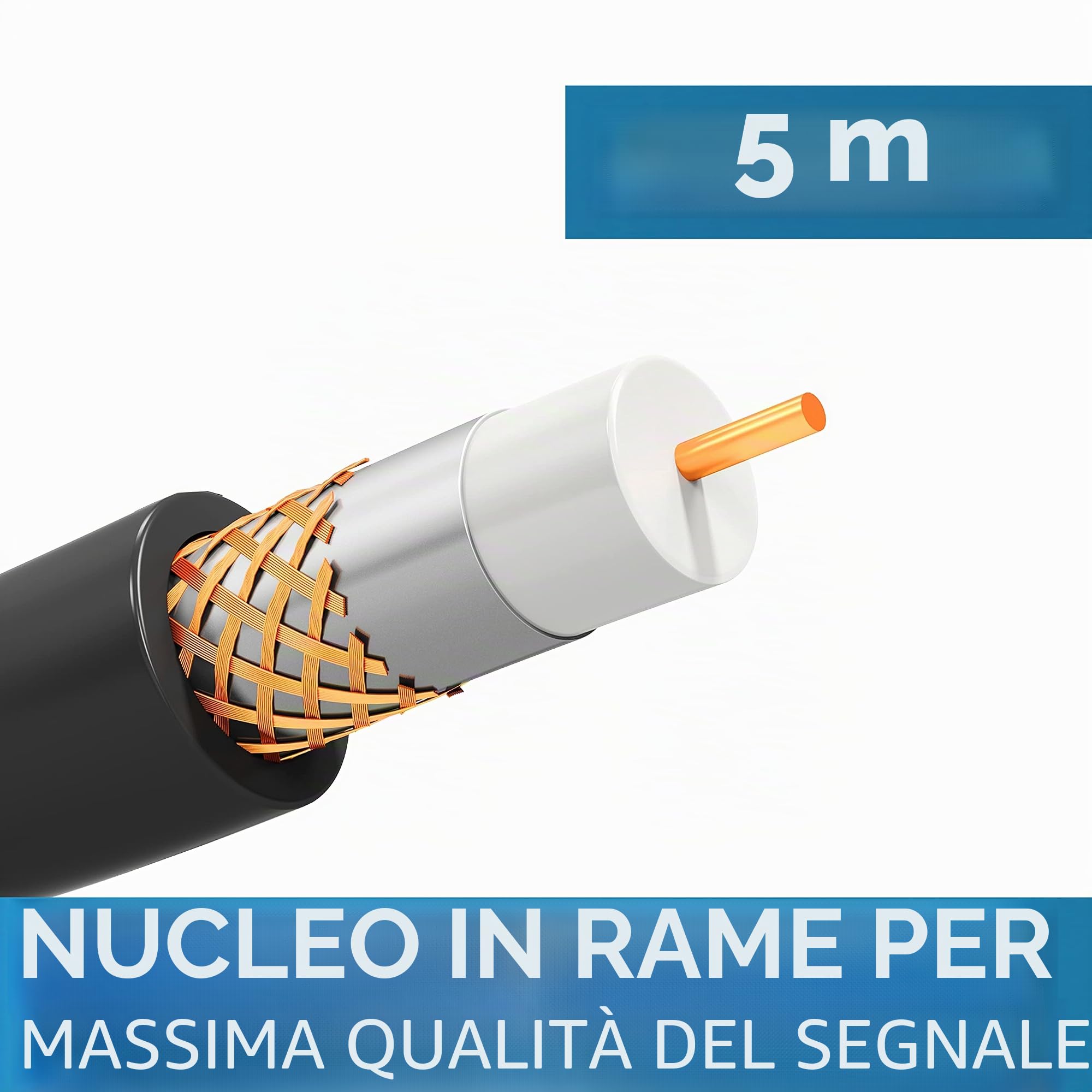 Antenna Ricevitore TV DVB-T2 (HD) con Supporto, AVK25 Plus, Ricezione Digitale in Alta Qualità, Canali e Programmi TV, Sat, Digital Ready, Plug & Play, Cavo da 5m - Nero