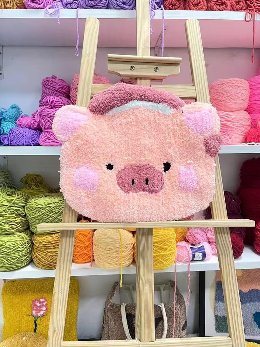 12 x 190g ボールの各種タフティング糸、カラーポリ糸と綿糸、タフ