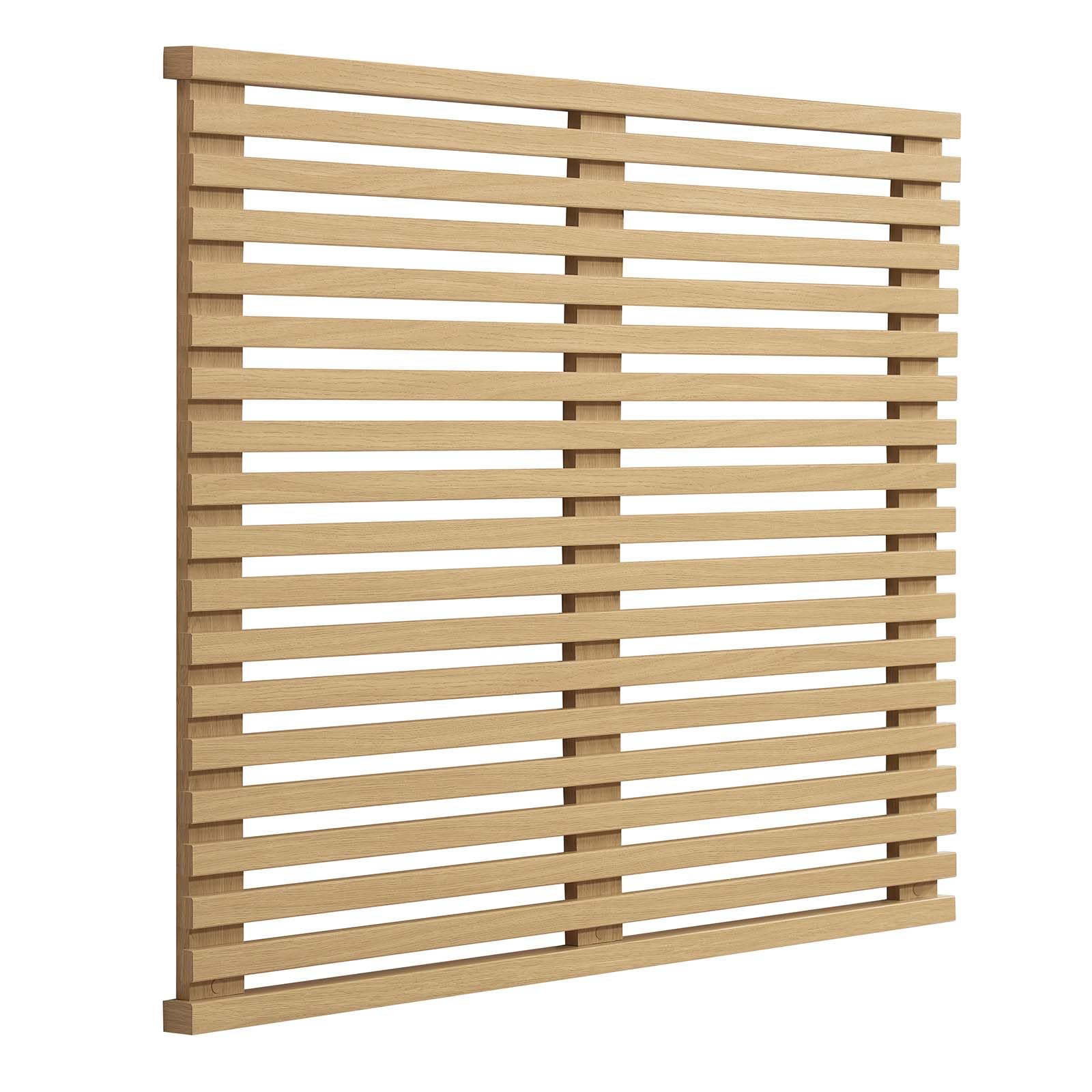 Modway Render Mid-Century Modern Wall-Mount Twin Headboard in Oak
