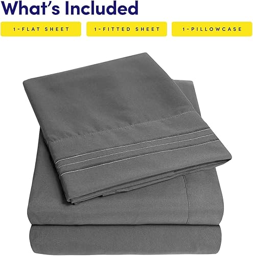 Vista 317 de 1500 Supreme Collection - Juego de sábanas extrasuaves con esquinas tipo bolsillos profundos, ropa de cama hipoalergénica sin arrugas, más de 40