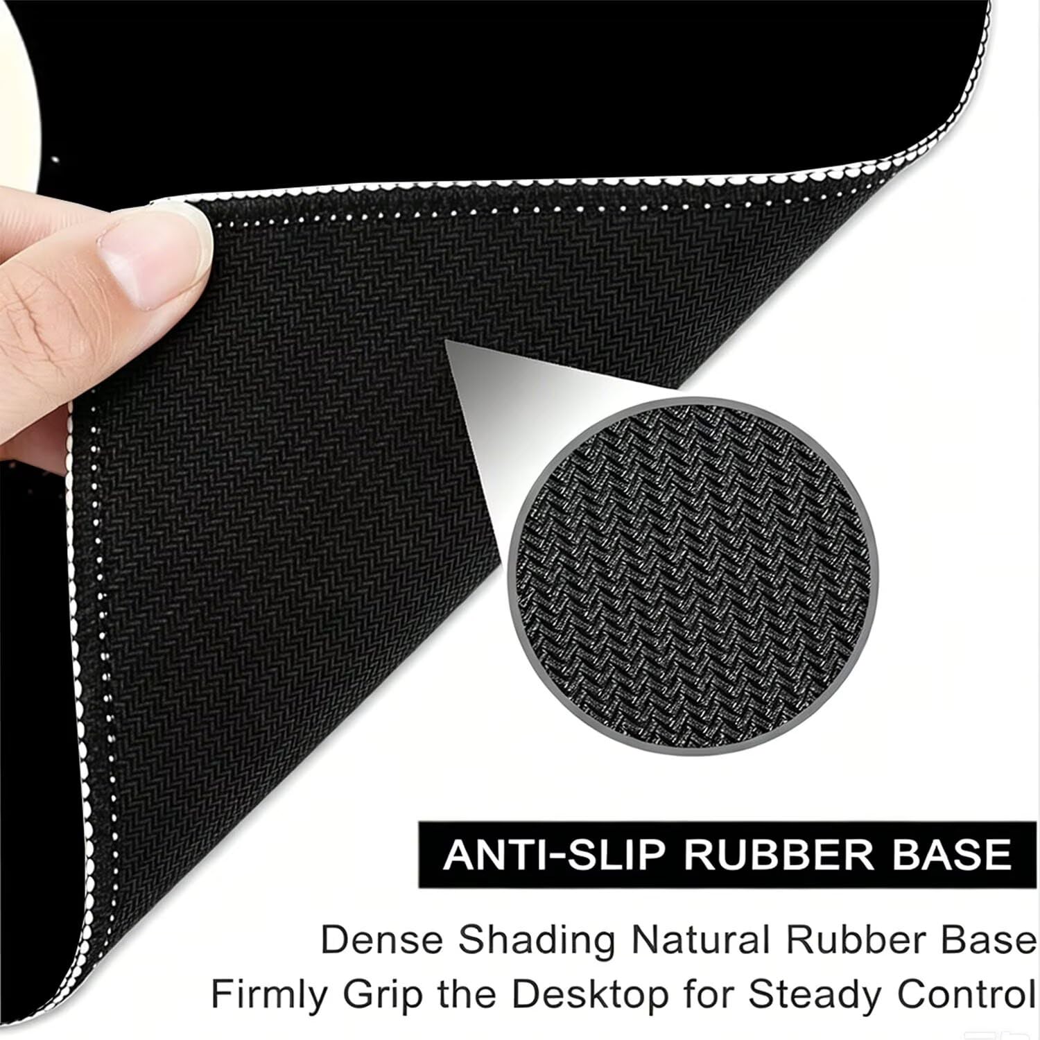 Tappetino Mouse Gaming XXL, Mousepad 1200x600x4mm nero luna-2 0x0-247 | Tappetino Scrivania con Base in Gomma Antiscivolo Bordi Cuciti per Computer, PC, Migliora la Precisione e la Velocità