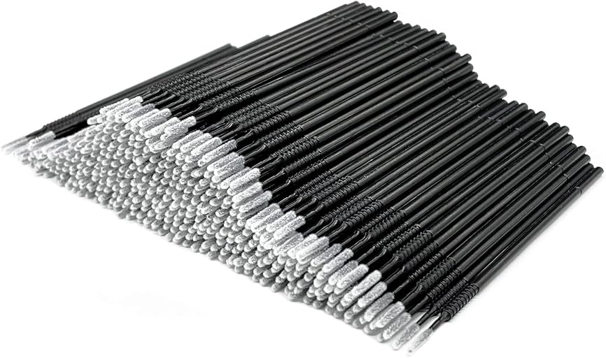 AIVIAI Disposable Micro Applicator Brush for Makeup, 400pcs (Black)