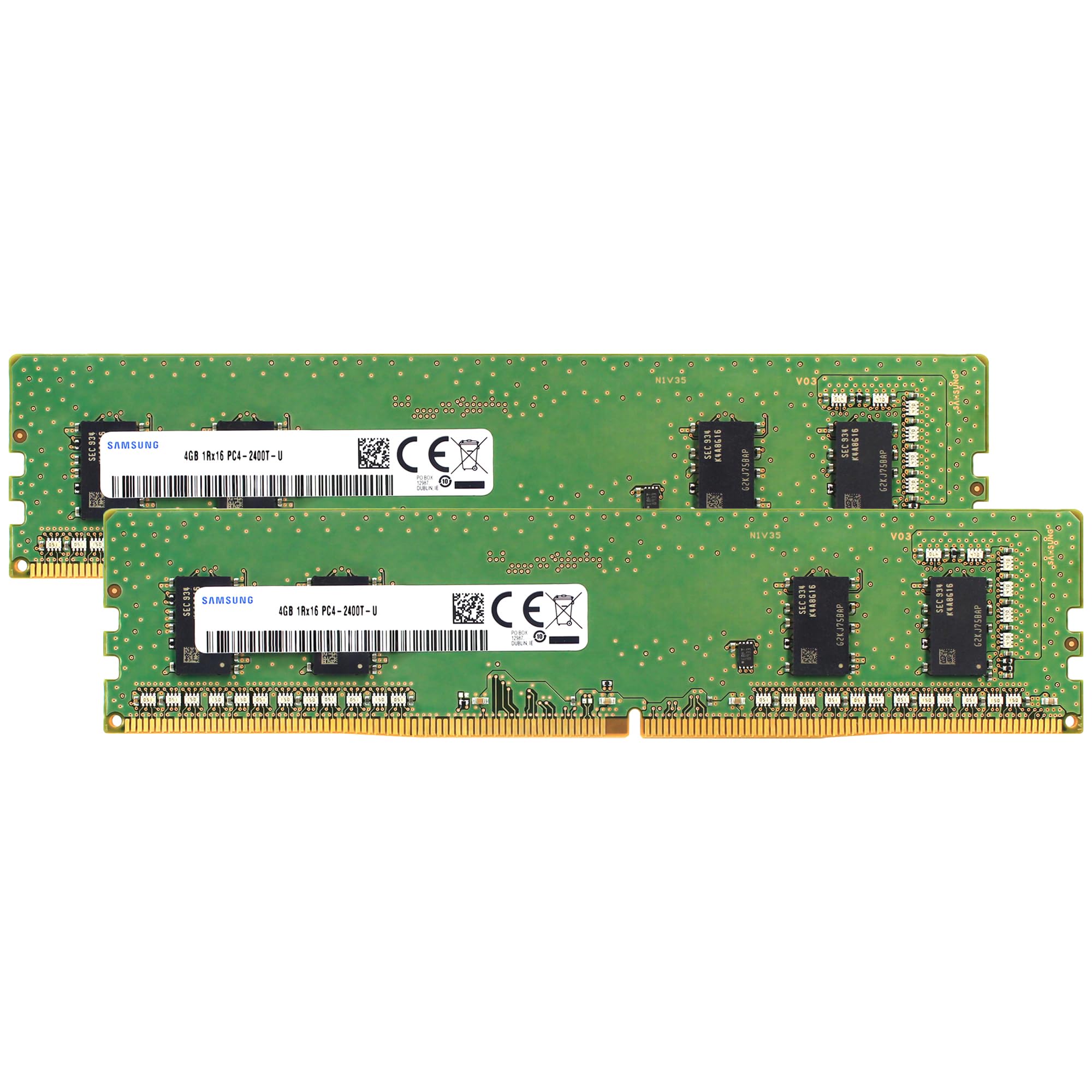 Samsung 8GB (2x4GB) DDR4 2400MHz PC4-19200 (PC4-2400T) CL17 UDIMM 1Rx16 シングルランク 1.2V ノンECC DIMM 288ピン デスクトップ PC RAMメモリ