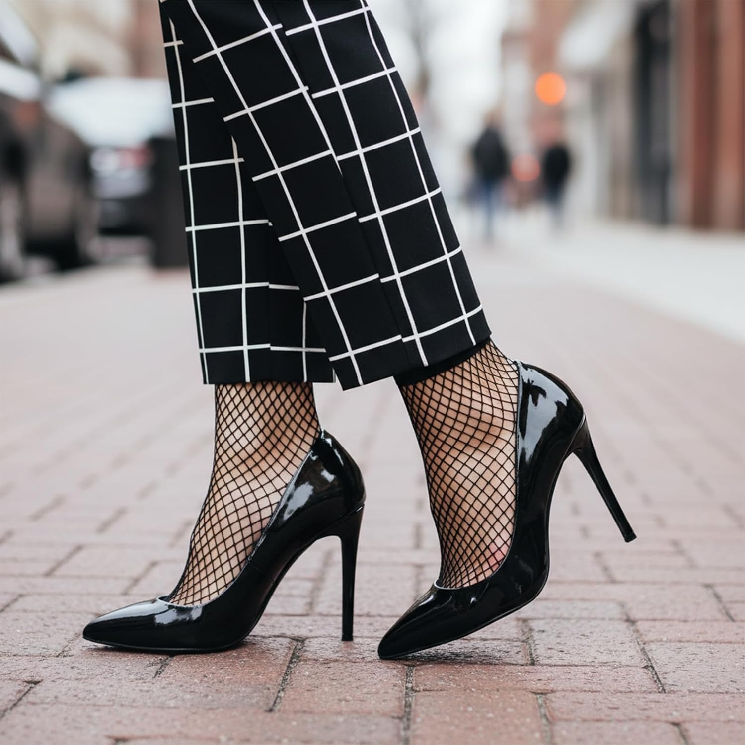 Styquenzer 3PCS Black Mesh Sheer Lace Dress Sock, Thin Fishnet Transparent Mesh Lace Ankle Socks, Women Black Laces Fishnet Ultra Thin Anklet Socks Fishnets Sock for Summer Wear, One Size