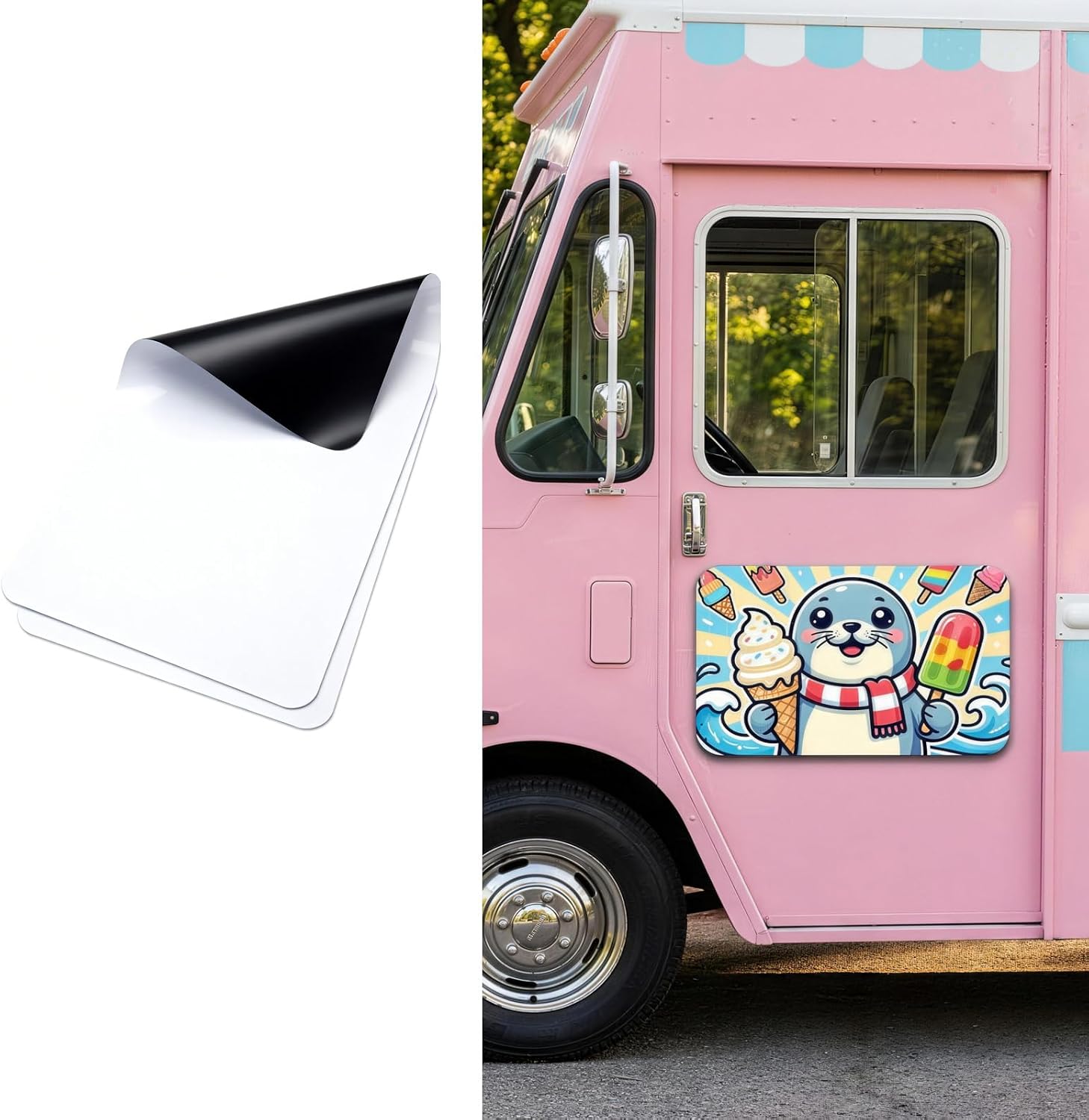 Sublimation Car Magnets Blank 18X12 Inch 4 PCS Door Sign Sticker