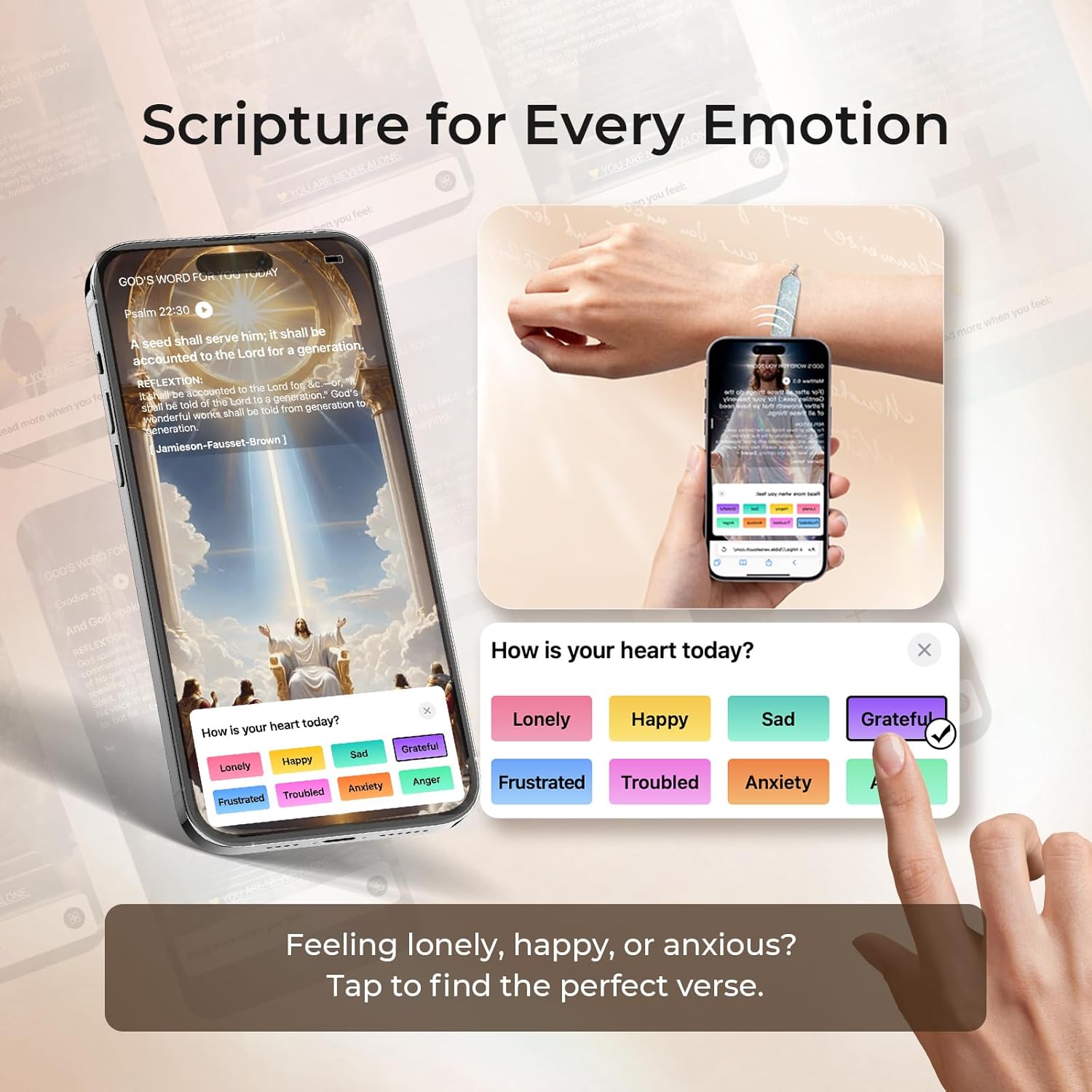 BELELA NFC Bible Bracelet for Women, Tap Smartphone for Daily Bible Verses, Adjustable Stainless Steel Christian Jewelry, Inspirational Gift for Mom, Sister and Friend - Image 3