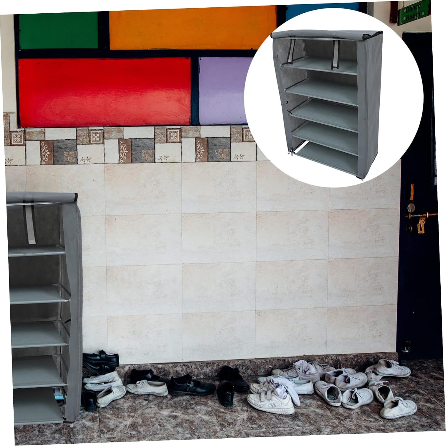 Shoe Storage Organizer Cabinet Dustproof Shoe Rack for Entryway Space Saving Design for Hallway Living and Bedroom Stylish