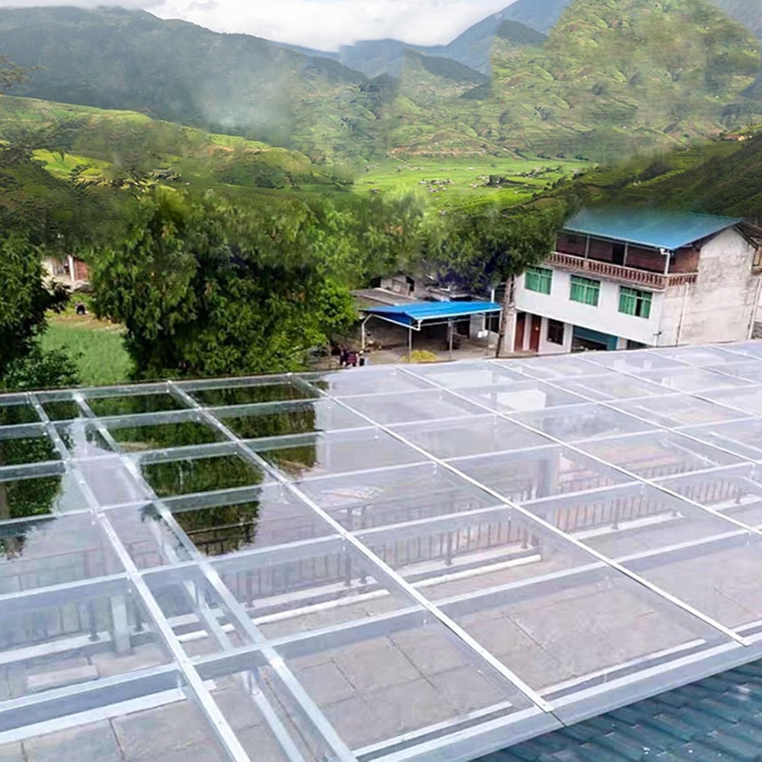 Sun Shade Sheet for Porch Patio Roof, Clear Acrylic Nepal Ubuy