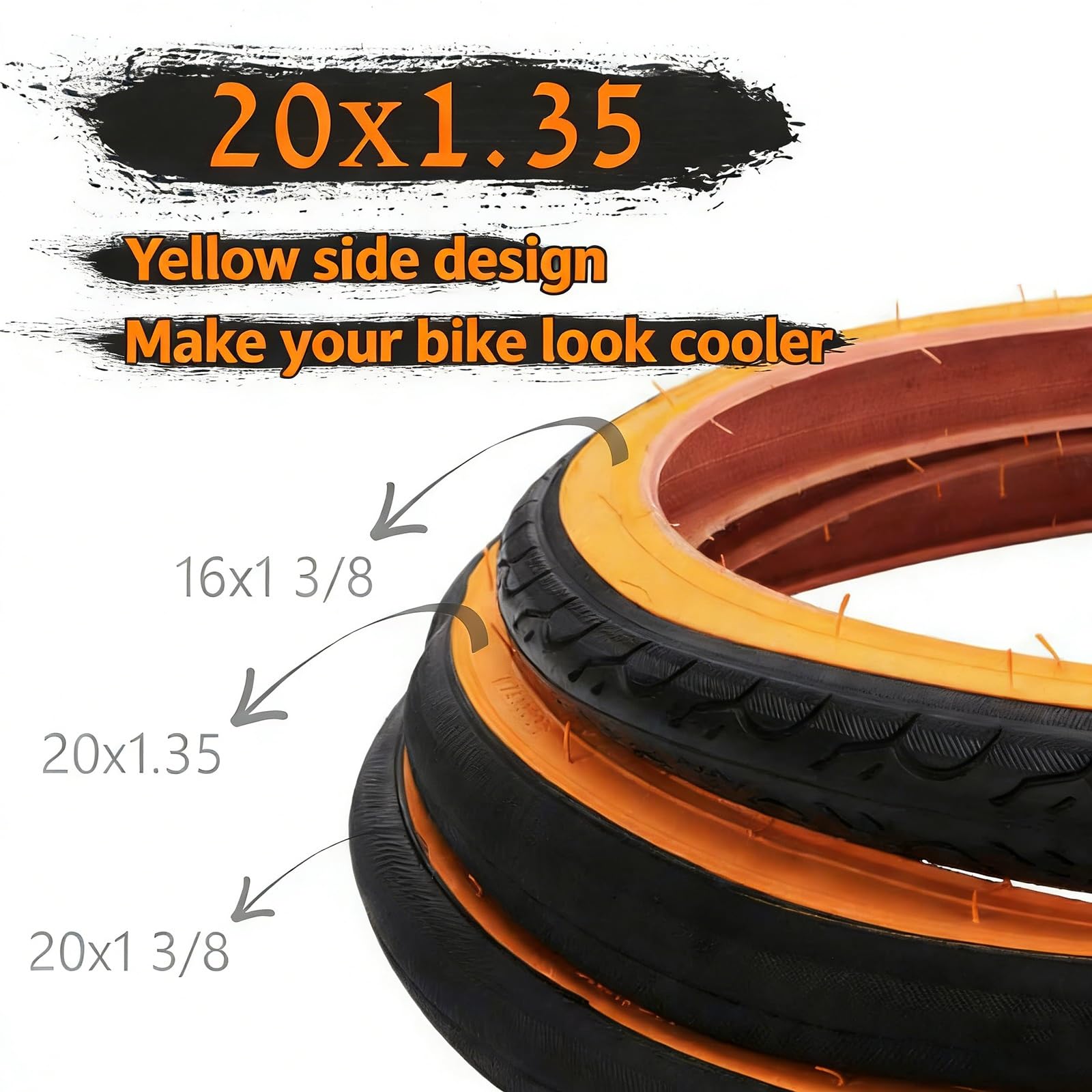 20x1.35 Opona Rowerowa Odporna na Przebicia, Gotowa do Tubeless, z Wzmocnioną Ścianką Boczną do Rowerów Górskich, Miejskich i Turystycznych Trwały Wzór All-Terrain