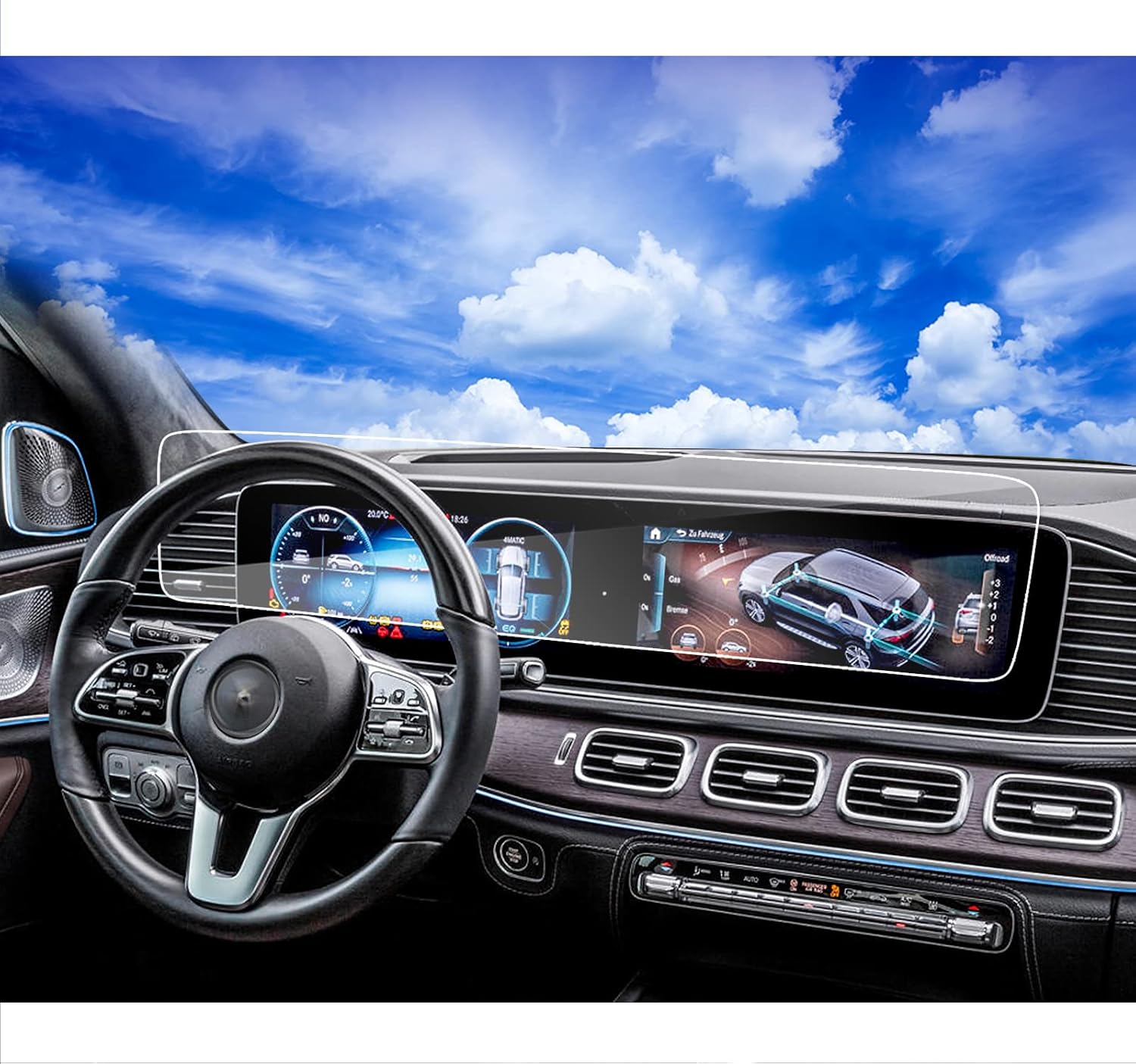 2025 2024 Mercedes Benz GLE is a Continuous Screen Protector for 2020-2023 2024 Mercedes Benz GLE GLS 350 450 2018-2023 AMG GT 4-Door TouchScreen Tempered Glass 2023 Mercedes Benz Accessories(1 piece) gle 1pcs