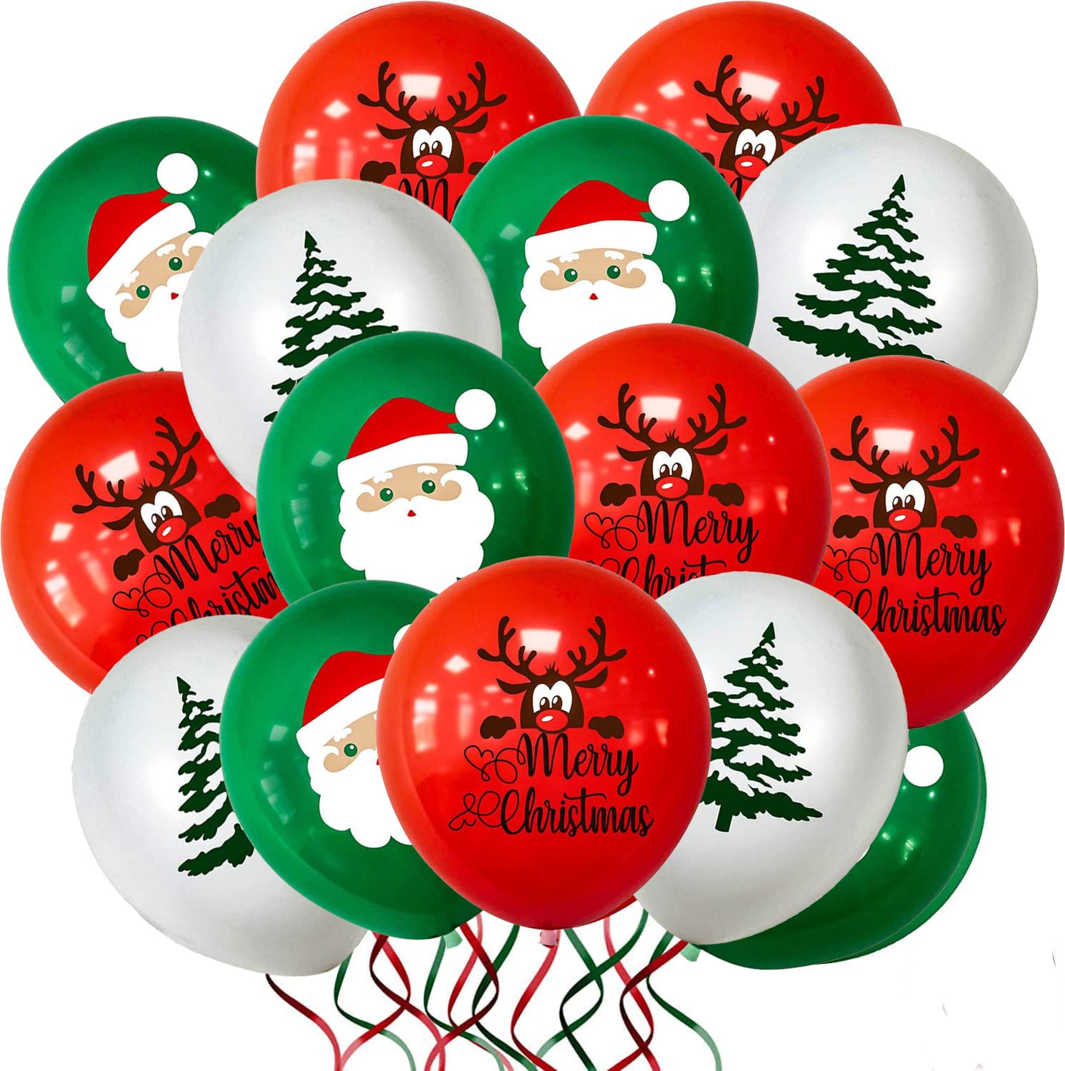 20 Stück Weihnachtsballons – Flauschig Grüne Deko Für Festpartys